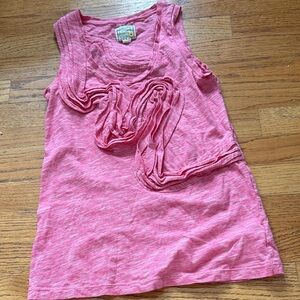 Stylish Pink Ruffled Women's Tank Top